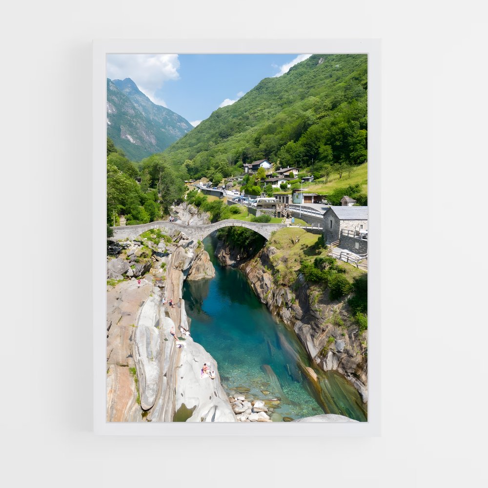Poster Rivière de Verzasca – affiche Saut à l’élastique (vue 3)